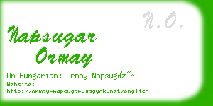 napsugar ormay business card